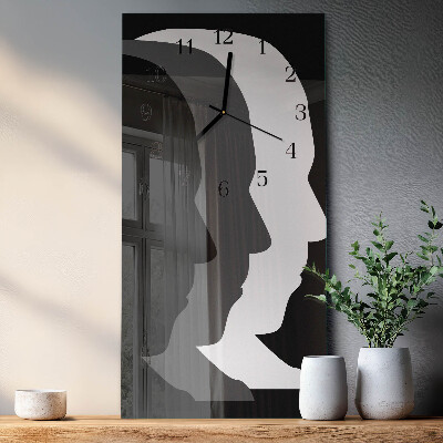Decoratieve glazen klok verticaal Gezicht