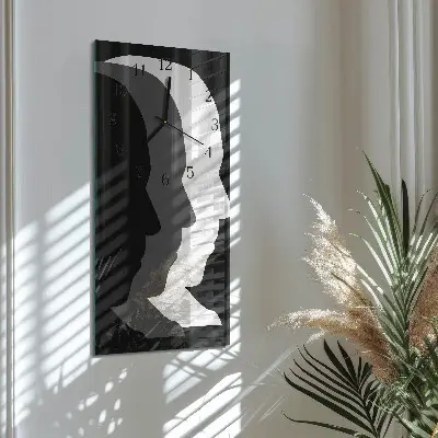 Decoratieve glazen klok verticaal Gezicht