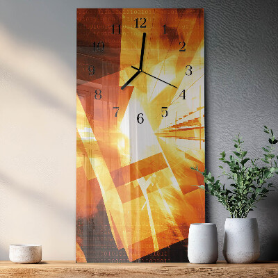 Rechthoekige glas klok verticaal Abstractie