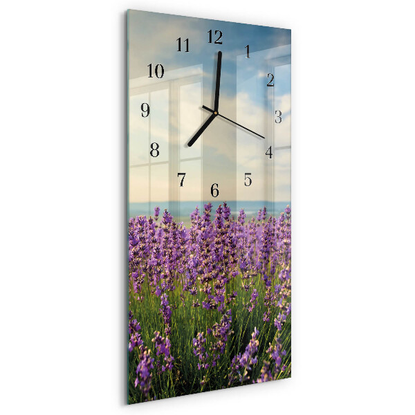 Decoratieve glazen klok verticaal Bloemen