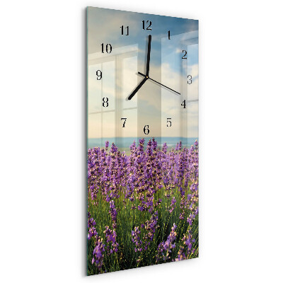 Decoratieve glazen klok verticaal Bloemen