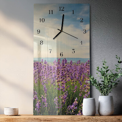 Decoratieve glazen klok verticaal Bloemen