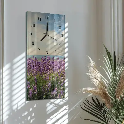 Decoratieve glazen klok verticaal Bloemen
