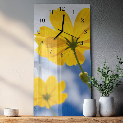 Rechthoekige glas klok verticaal Bloem