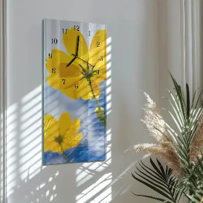 Rechthoekige glas klok verticaal Bloem