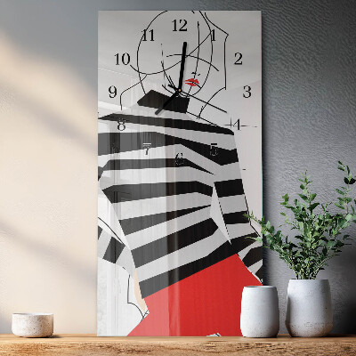 Glazen klok verticaal blanke vrouw