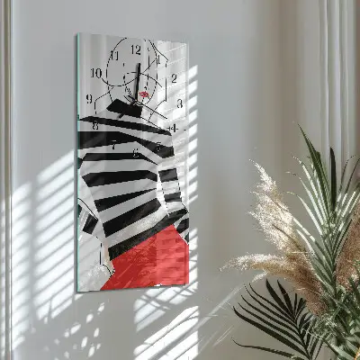 Glazen klok verticaal blanke vrouw