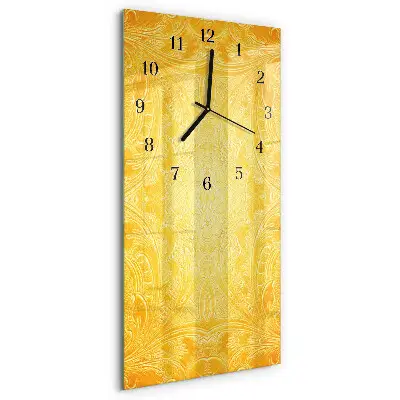 Verticale moderne glazen wandklok Abstractie
