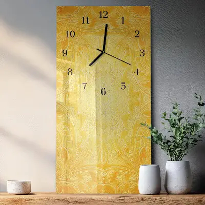 Verticale moderne glazen wandklok Abstractie