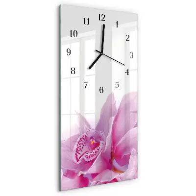 Decoratieve glazen klok verticaal Orchidee
