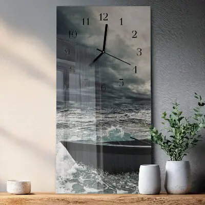 Decoratieve glazen klok verticaal Łódź