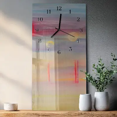 Verticale moderne glazen wandklok Patroon