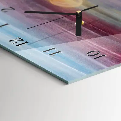 Verticale moderne glazen wandklok Patroon