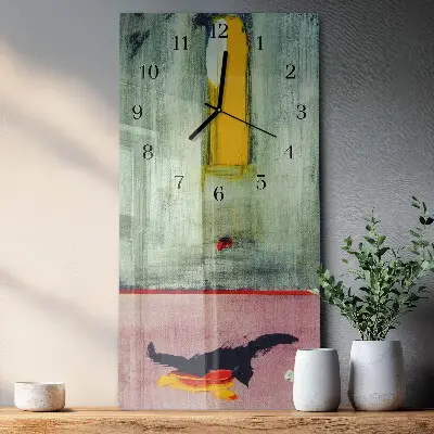 Decoratieve glazen klok verticaal Kleurrijk patroon