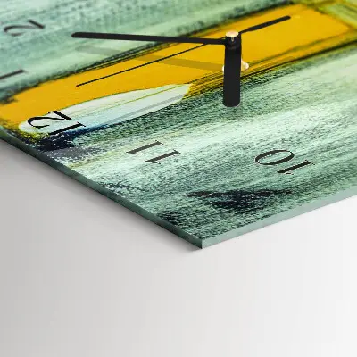 Decoratieve glazen klok verticaal Kleurrijk patroon