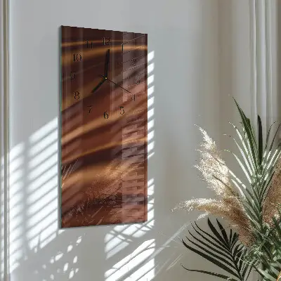 Decoratieve glazen klok verticaal Patroon