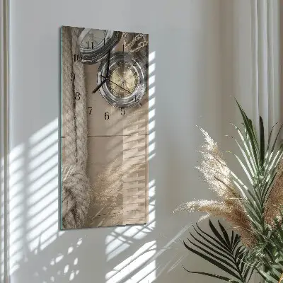 Rechthoekige glas klok verticaal Kompas