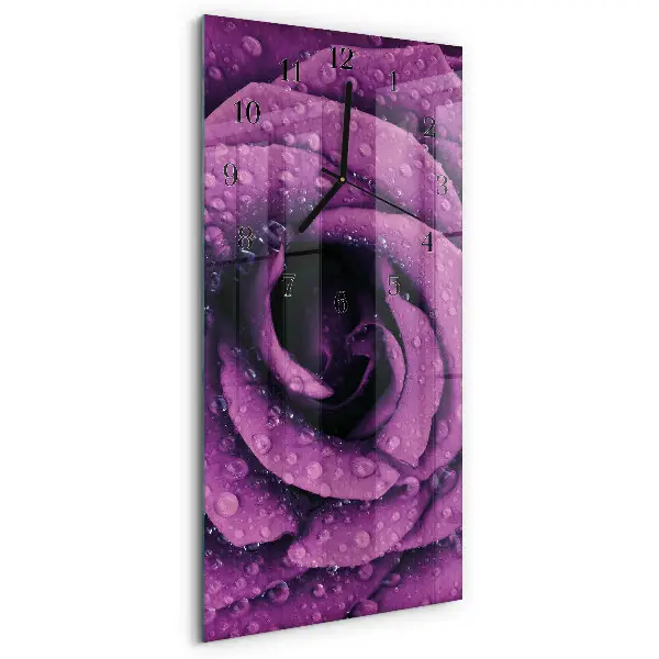 Decoratieve glazen klok verticaal Roos