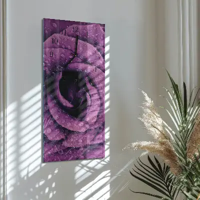 Decoratieve glazen klok verticaal Roos
