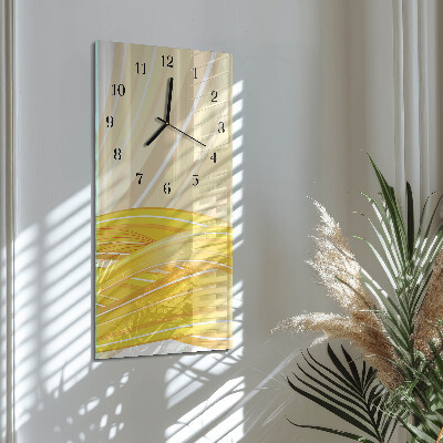 Verticale rechthoekige glazen wandklok Patroon