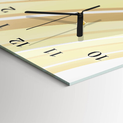 Verticale rechthoekige glazen wandklok Patroon