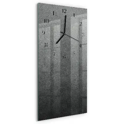 Verticale moderne glazen wandklok Marmeren muur