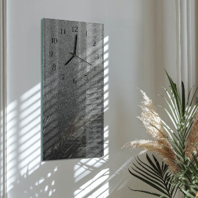 Verticale moderne glazen wandklok Marmeren muur