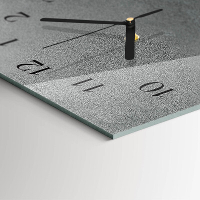 Verticale moderne glazen wandklok Marmeren muur