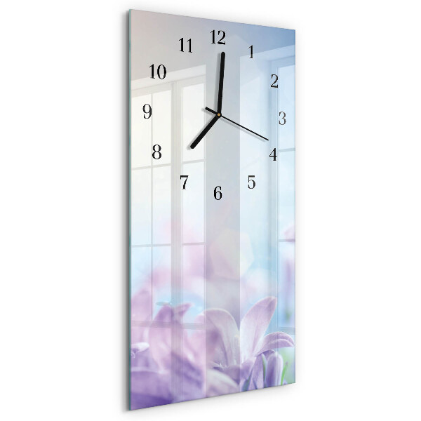 Decoratieve glazen klok verticaal Paars