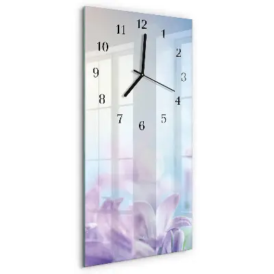 Decoratieve glazen klok verticaal Paars