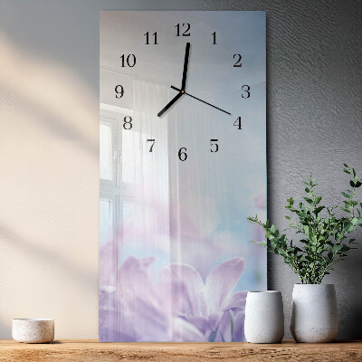 Decoratieve glazen klok verticaal Paars