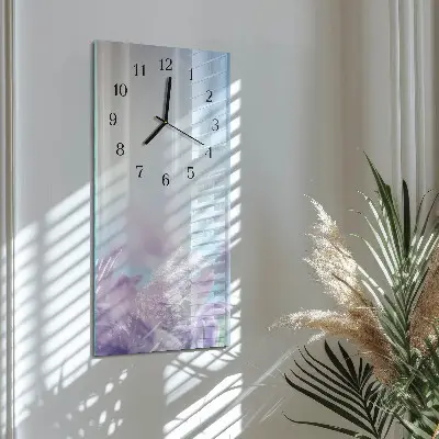 Decoratieve glazen klok verticaal Paars
