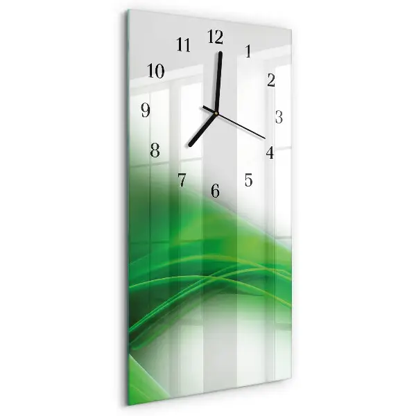 Verticale moderne glazen wandklok Patroon