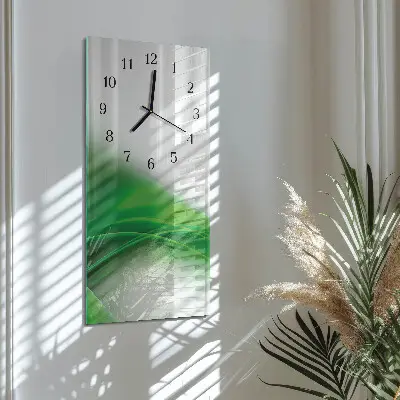 Verticale moderne glazen wandklok Patroon