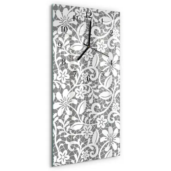 Decoratieve glazen klok verticaal Patroon