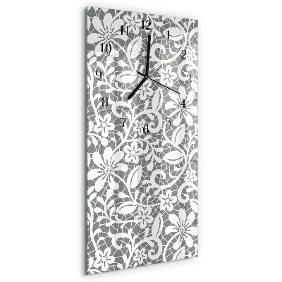 Decoratieve glazen klok verticaal Patroon