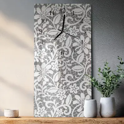Decoratieve glazen klok verticaal Patroon