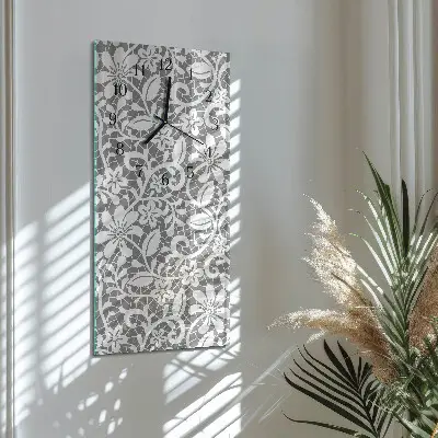 Decoratieve glazen klok verticaal Patroon