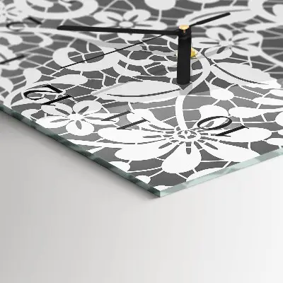 Decoratieve glazen klok verticaal Patroon