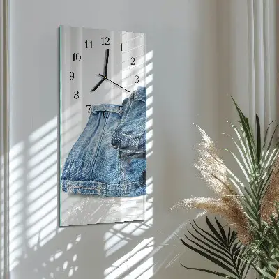 Rechthoekige glas klok verticaal Jeans