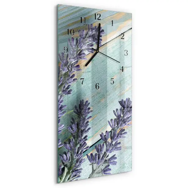 Glazen klok verticaal Lavendel
