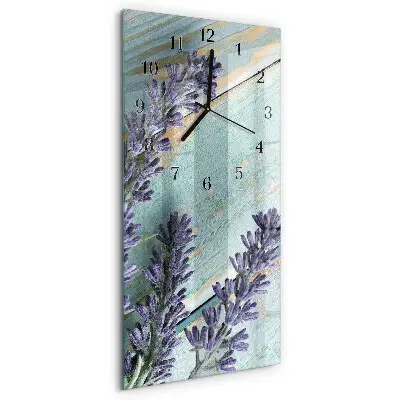 Glazen klok verticaal Lavendel