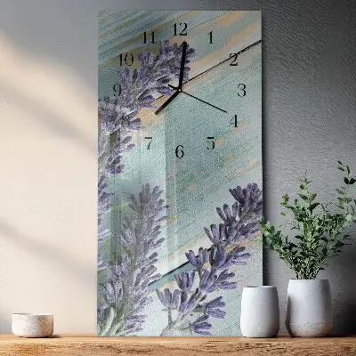 Glazen klok verticaal Lavendel