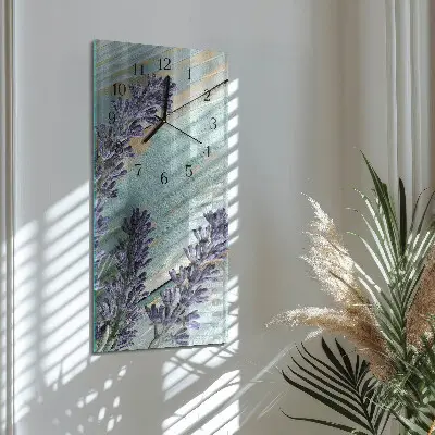 Glazen klok verticaal Lavendel