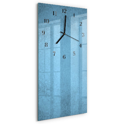 Verticale moderne glazen wandklok IJspatroon