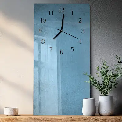 Verticale moderne glazen wandklok IJspatroon
