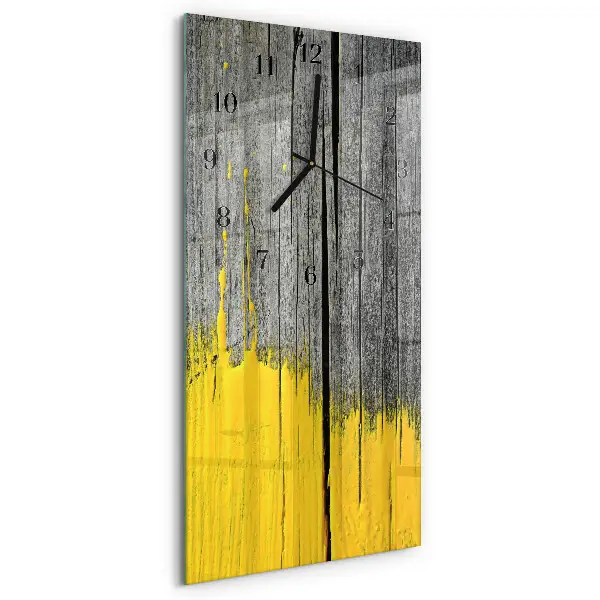 Glazen klok verticaal Houten plank