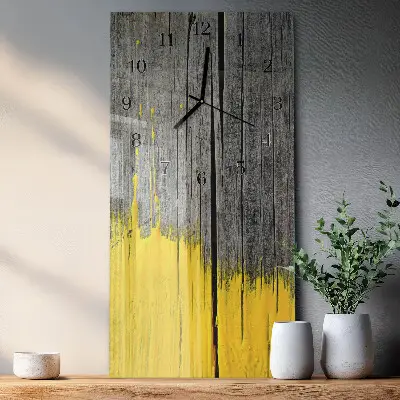 Glazen klok verticaal Houten plank