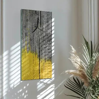 Glazen klok verticaal Houten plank