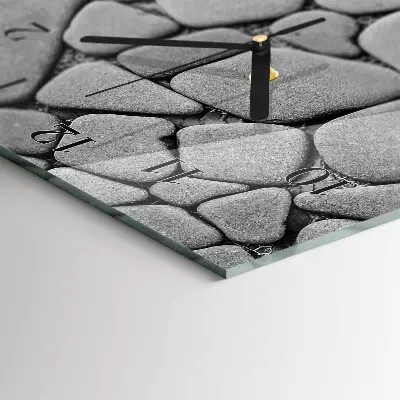 Verticale moderne glazen wandklok Stenen